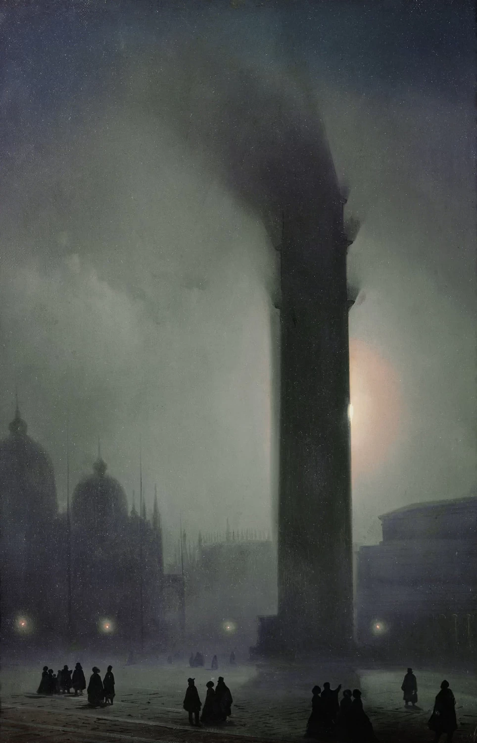 Notturno con nebbia in Piazza San Marco